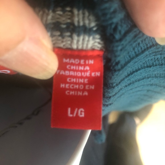 IZOD half zip pullover blue sweater Mens Large - Picture 8 of 8